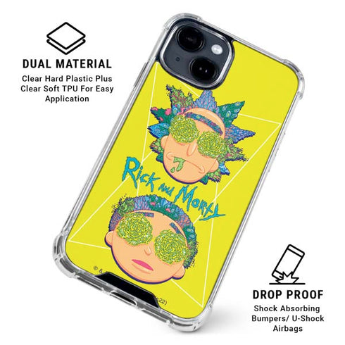 Adult Swim Rick and Morty Rick and Morty Portal Eyes iPhone 15 Clear Case